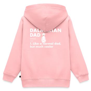 Dalmatian Dad Definition - Kinder Premium Organic Zip Hoodie - Rosa - Hinten - AI Model Kid Female (0cm)
