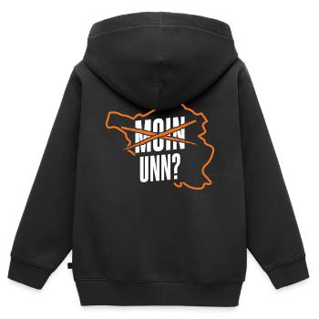 Saarbrücken Saarland Saarländer - Kinder Premium Organic Zip Hoodie - Schwarz - Hinten - AI Model Kid Male (0cm)