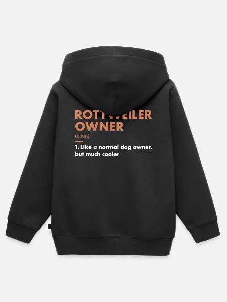 Rottweiler Owner Definition - Kinder Premium Organic Zip Hoodie - Schwarz