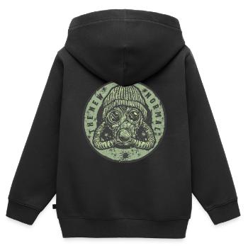 Masque masque à gaz coronavirus quarantaine vintage - Sweat Premium à capuche zippé enfant bio - noir - Dos - AI Model Kid Male (0cm)