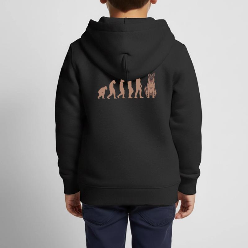Evolution German Shepherd Kinder Premium Organic Zip Hoodie