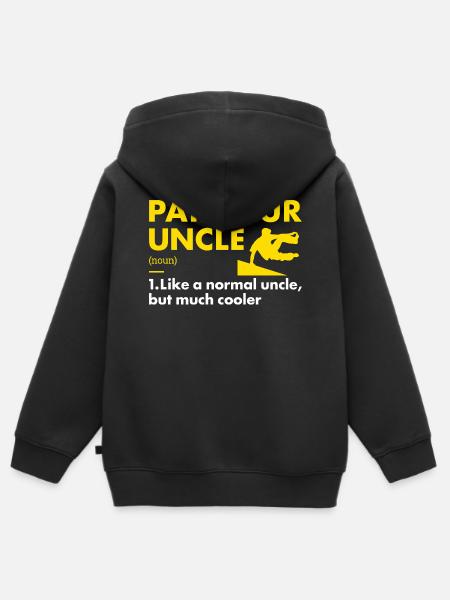 Traceur Uncle Definition Parkour - Kinder Premium Organic Zip Hoodie - Schwarz