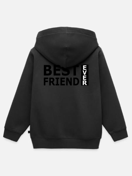Bester Freund - Kinder Premium Organic Zip Hoodie - Schwarz