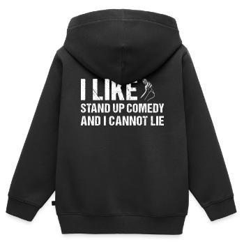 Comedian I Like Stand Up Comedy - Kinder Premium Organic Zip Hoodie - Schwarz - Hinten - AI Model Kid Male (0cm)