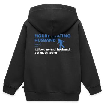 Sport Mari Patinage Artistique - Sweat Premium à capuche zippé enfant bio - noir - Dos - AI Model Kid Male (0cm)