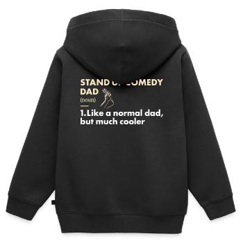 Comedian Dad Definition Stand Up Comedy - Kinder Premium Organic Zip Hoodie - Schwarz - Hinten - AI Model Kid Male (0cm)