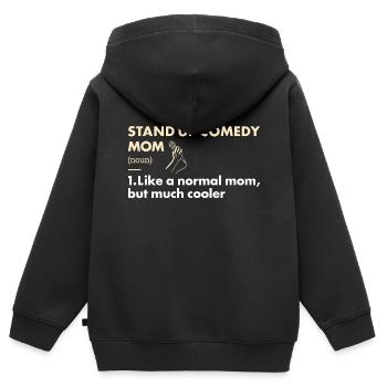 Comedian Mom Definition Stand Up Comedy - Kinder Premium Organic Zip Hoodie - Schwarz - Hinten - AI Model Kid Male (0cm)