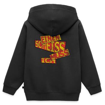 I have to shit - vintage - Kids Premium Organic Zip-up Hoodie - black - Back - AI Model Kid Male (0cm)
