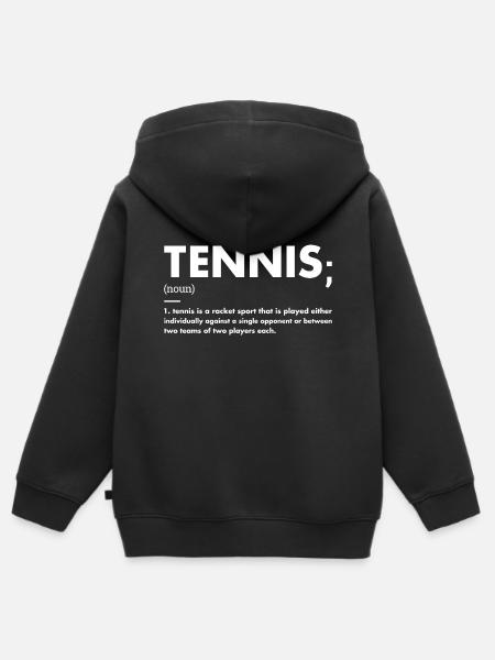 Sport Definition Tennis - Kinder Premium Organic Zip Hoodie - Schwarz