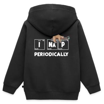 I Nap Periodically - Kinder Premium Organic Zip Hoodie - Schwarz - Hinten - AI Model Kid Male (0cm)