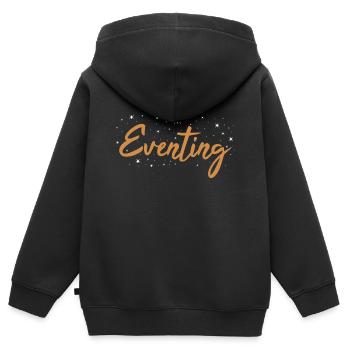 Cavalier Concours complet - Sweat Premium à capuche zippé enfant bio - noir - Dos - AI Model Kid Male (0cm)
