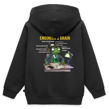 Erneuerbare Nukleare Spruch für Nukleartechnik - Kinder Premium Organic Zip Hoodie - Schwarz - Hinten - AI Model Kid Male (0cm)
