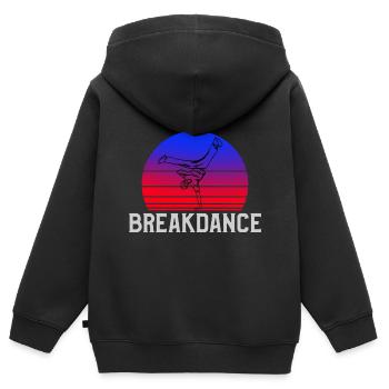 Hip Hop Rap Breakdance B-Boys B-Girls Designs - Kinder Premium Organic Zip Hoodie - Schwarz - Hinten - AI Model Kid Male (0cm)