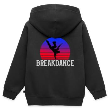 Hip Hop Rap Breakdance B-Boys B-Girls Designs - Kinder Premium Organic Zip Hoodie - Schwarz - Hinten - AI Model Kid Male (0cm)