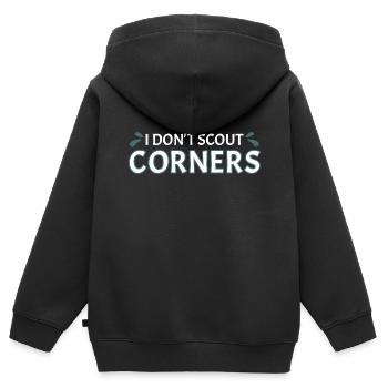 Je ne scout pas les coins Kayak en eau vive - Sweat Premium à capuche zippé enfant bio - noir - Dos - AI Model Kid Male (0cm)