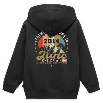June 2014 Anniversary Juni 2014 Juni - Kids Premium Organic Zip-up Hoodie - black - Back - AI Model Kid Male (0cm)