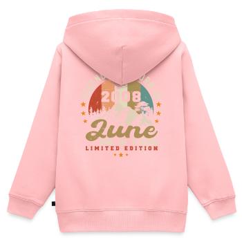 June 2008 Anniversary Juni 2008 Juni - Kids Premium Organic Zip-up Hoodie - rose - Back - AI Model Kid Female (0cm)
