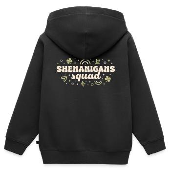 Shenanigans squad - Sweat Premium à capuche zippé enfant bio - noir - Dos - AI Model Kid Male (0cm)