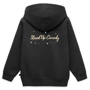 Comedian Stand Up Comedy - Kinder Premium Organic Zip Hoodie - Schwarz - Hinten - AI Model Kid Male (0cm)