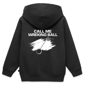 Hausabriss und Renovierungs Design - Kinder Premium Organic Zip Hoodie - Schwarz - Hinten - AI Model Kid Male (0cm)