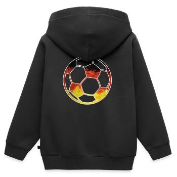 Allemagne WM EM équipe de football championne du monde - Sweat Premium à capuche zippé enfant bio - noir - Dos - AI Model Kid Male (0cm)