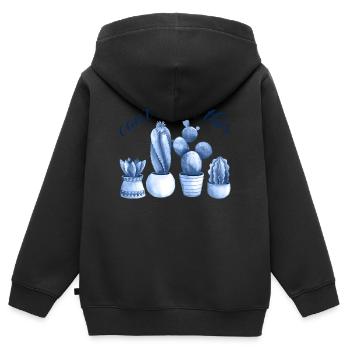 can´t touch this Kakteen - Kinder Premium Organic Zip Hoodie - Schwarz - Hinten - AI Model Kid Male (0cm)