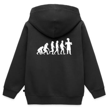 Koch evolution cuisine küche geschenk küchenchef - Kinder Premium Organic Zip Hoodie - Schwarz - Hinten - AI Model Kid Male (0cm)