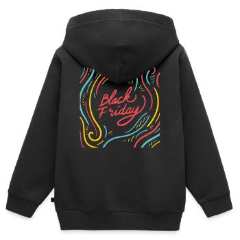 Cadeaux black friday. achats. Magasinez jusqu’à ce que vous tombiez. - Sweat Premium à capuche zippé enfant bio - noir - Dos - AI Model Kid Male (0cm)