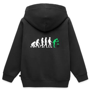 Biologist evolution gift profession biology micro - Kids Premium Organic Zip-up Hoodie - black - Back - AI Model Kid Male (0cm)
