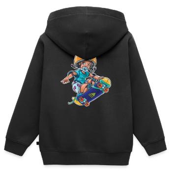 Little baby skater 2 - Kids Premium Organic Zip-up Hoodie - black - Back - AI Model Kid Male (0cm)
