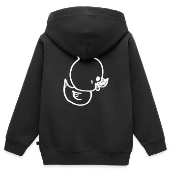 ente - entchen - Kinder Premium Organic Zip Hoodie - Schwarz - Hinten - AI Model Kid Male (0cm)
