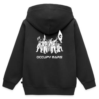 Occupy Mars Exploration astronaute Voyage T-shirt - Sweat Premium à capuche zippé enfant bio - noir - Dos - AI Model Kid Male (0cm)