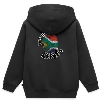 Geschenk Its in my dna dns roots Suedafrika - Kinder Premium Organic Zip Hoodie - Schwarz - Hinten - AI Model Kid Male (0cm)