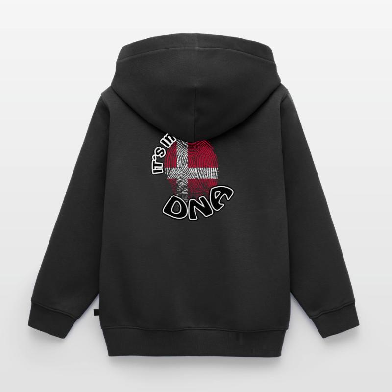 Geschenk Its in my dna dns roots Daenemark Kinder Premium Organic Zip Hoodie
