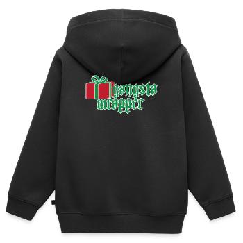Gangster Wrapper Rapper Weihnachtsgeschenk - Kinder Premium Organic Zip Hoodie - Schwarz - Hinten - AI Model Kid Male (0cm)