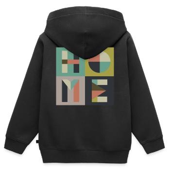 home - Kinder Premium Organic Zip Hoodie - Schwarz - Hinten - AI Model Kid Male (0cm)