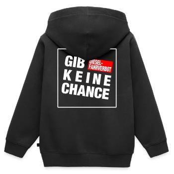 Diesel - Fahrverbot - Kinder Premium Organic Zip Hoodie - Schwarz - Hinten - AI Model Kid Male (0cm)