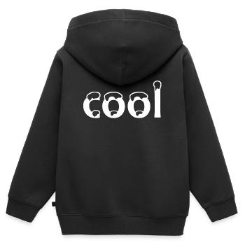 cool - Kinder Premium Organic Zip Hoodie - Schwarz - Hinten - AI Model Kid Male (0cm)