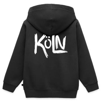 Köln Kölle oder Colonia, Stadt am Rhing mit Dom - Kinder Premium Organic Zip Hoodie - Schwarz - Hinten - AI Model Kid Male (0cm)