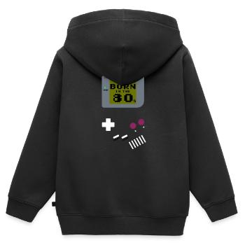 Ich wurde in den 80ern geboren - Kinder Premium Organic Zip Hoodie - Schwarz - Hinten - AI Model Kid Male (0cm)