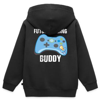 Cute Future Gaming Buddy Baby Gamer Parents - Kinder Premium Organic Zip Hoodie - Schwarz - Hinten - AI Model Kid Male (0cm)