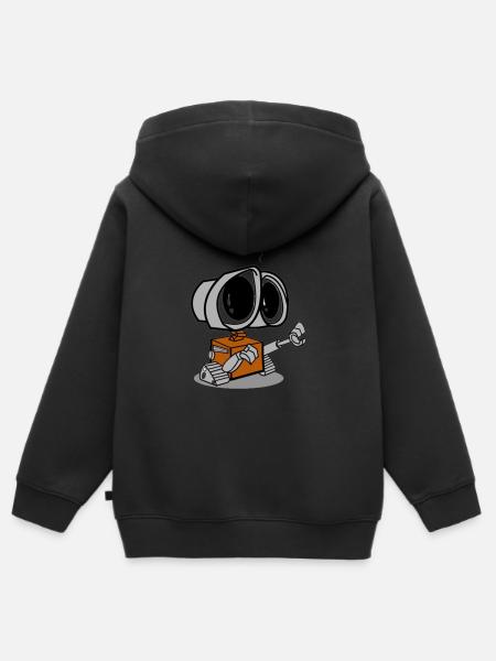 Wall-E - Kinder Premium Organic Zip Hoodie - Schwarz