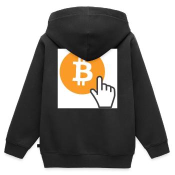 btc - Sweat Premium à capuche zippé enfant bio - noir - Dos - AI Model Kid Male (0cm)