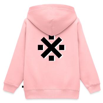 Hint Domains - Kinder Premium Organic Zip Hoodie - Rosa - Hinten - AI Model Kid Female (0cm)