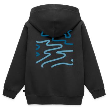Abstrakt - Kinder Premium Organic Zip Hoodie - Schwarz - Hinten - AI Model Kid Male (0cm)