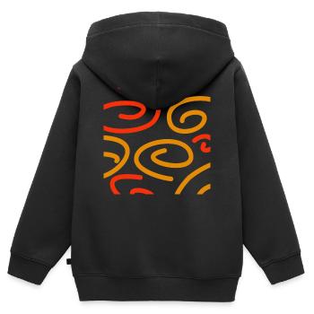 Spiral - Sweat Premium à capuche zippé enfant bio - noir - Dos - AI Model Kid Male (0cm)
