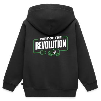 Electric - Kids Premium Organic Zip-up Hoodie - black - Back - AI Model Kid Male (0cm)