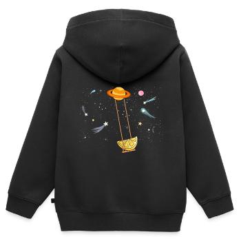 Limonade Limonade Limonade Limonade Stand Design - Sweat Premium à capuche zippé enfant bio - noir - Dos - AI Model Kid Male (0cm)