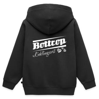 Bottrop - Lieblingsort mit Stadtnamen - Kinder Premium Organic Zip Hoodie - Schwarz - Hinten - AI Model Kid Male (0cm)