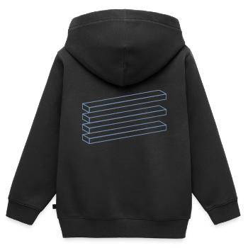Géométrie Optique Illusion Illusion Board Box - Sweat Premium à capuche zippé enfant bio - noir - Dos - AI Model Kid Male (0cm)